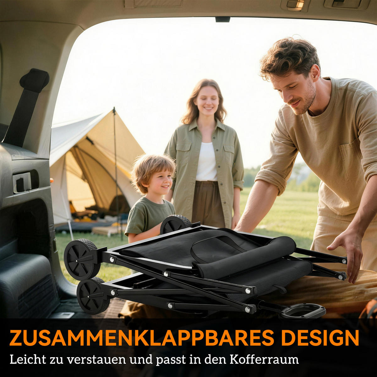 GARTENWAGEN DE-10544 Schwarz - Schwarz, Metall (47.5/92/78cm) - ComfortXL