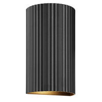 WANDLEUCHTE Undula Schwarz 6/10/18 cm - Schwarz, Metall (10/18/6cm) - Brilliant