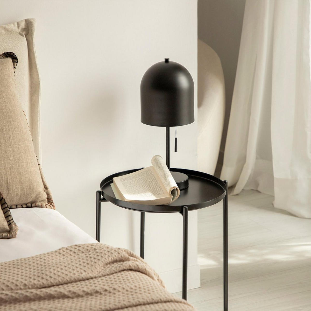 BEISTELLTISCH Maika Schwarz 42 cm x 52 cm 2er-Set - Schwarz, Metall (42/42/52cm) - Klast Home