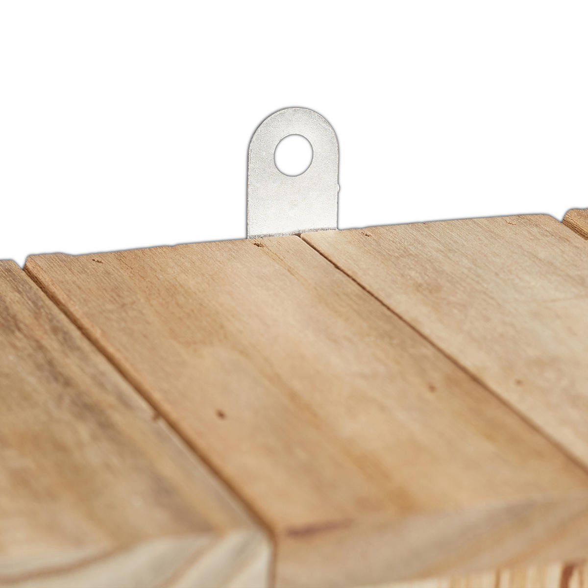 4XFLEDERMAUSKASTEN - Hellbraun, Holz/Metall (22.5/34/13cm) - Relaxdays