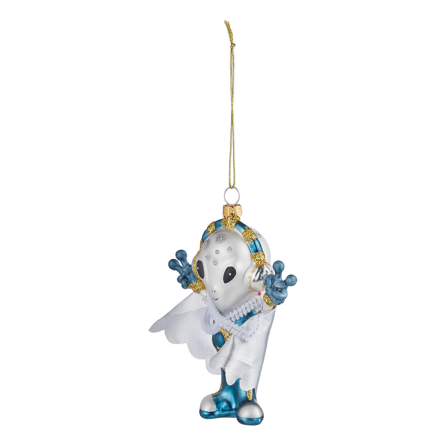 BAUMANHÄNGER Hang On Alien - Blau, Glas (4/12/9cm) - Butlers