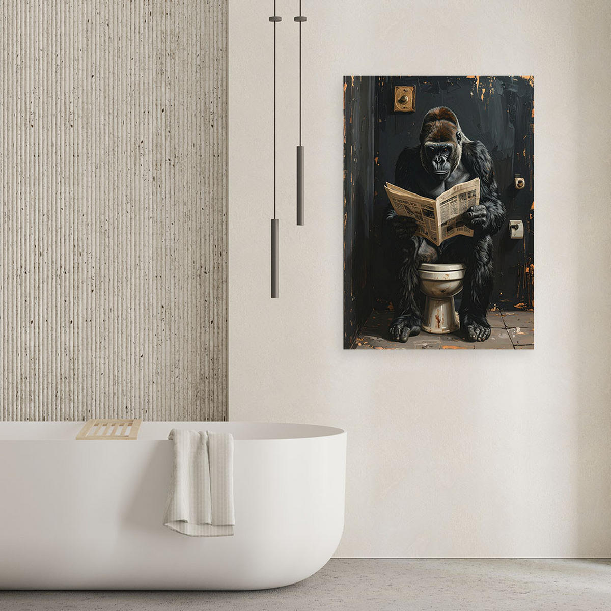 LEINWANDBILD Tiere 80x120cm - Schwarz, Textil (80/120cm) - Feeby