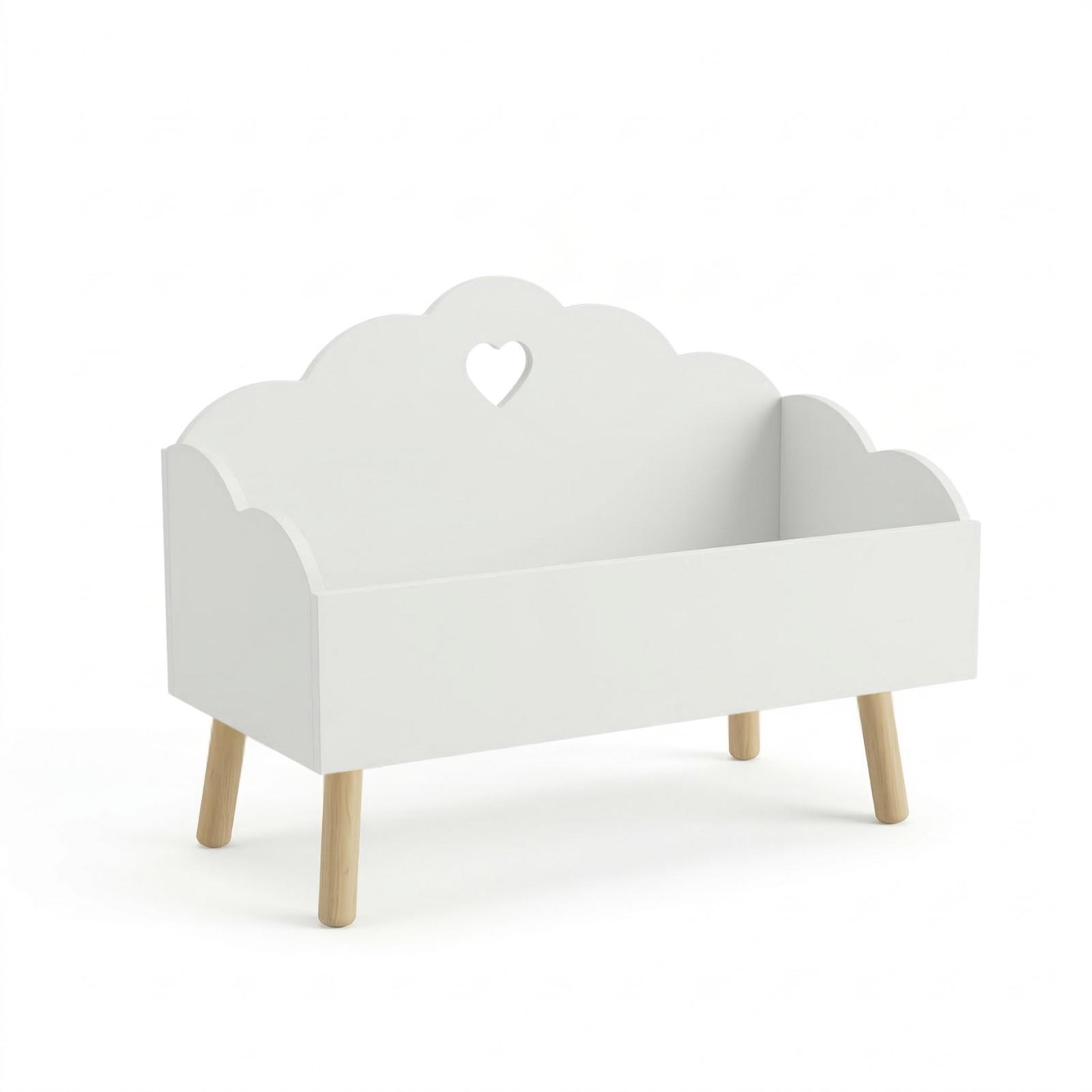 SPIELZEUGKISTE Nuvu 55/45/28 cm - Weiß, Holzwerkstoff (55/28cm) - EDAXO