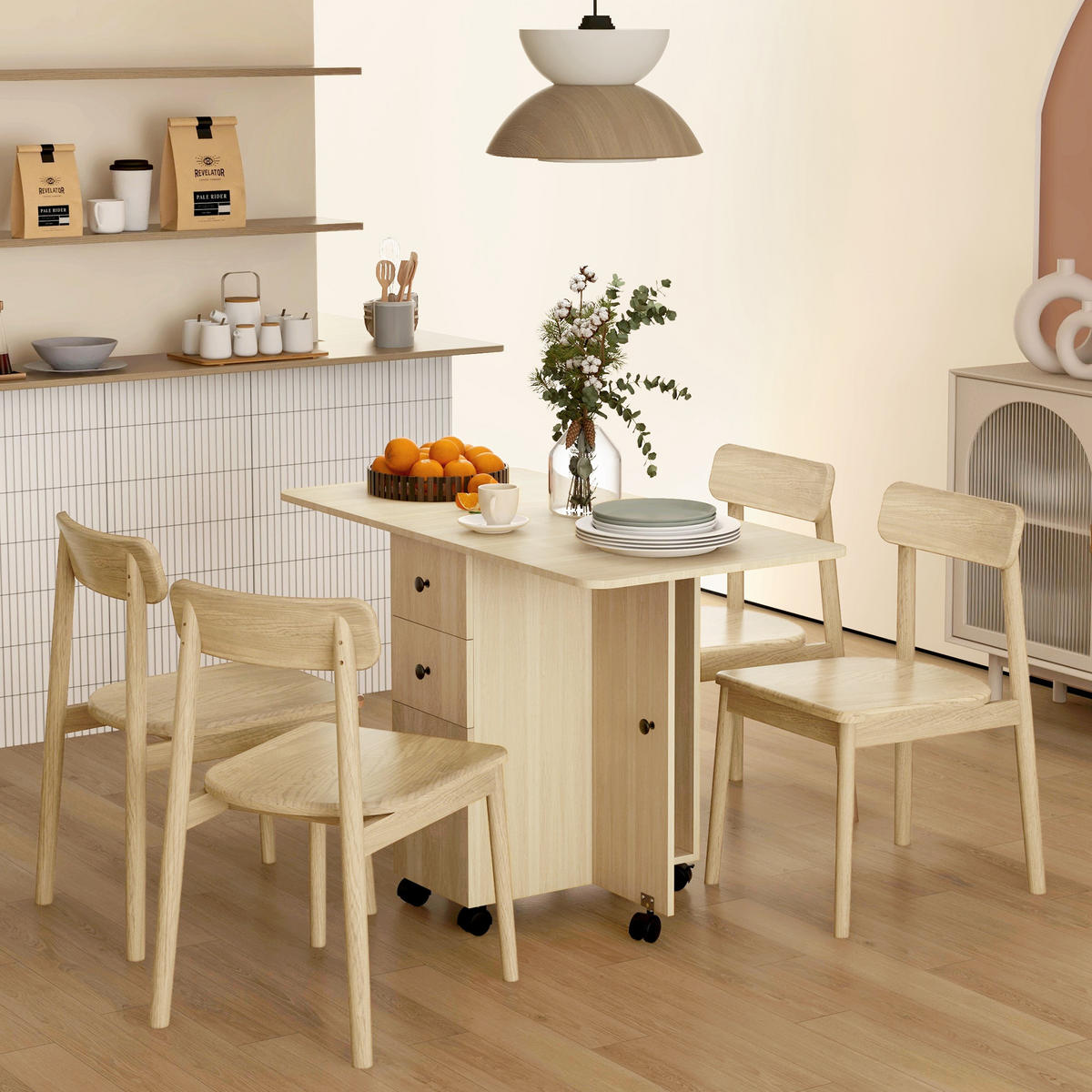 ESSTISCH Naturholz 1 Stück - Beige, Kunststoff (120/60/76.5cm) - GiPP