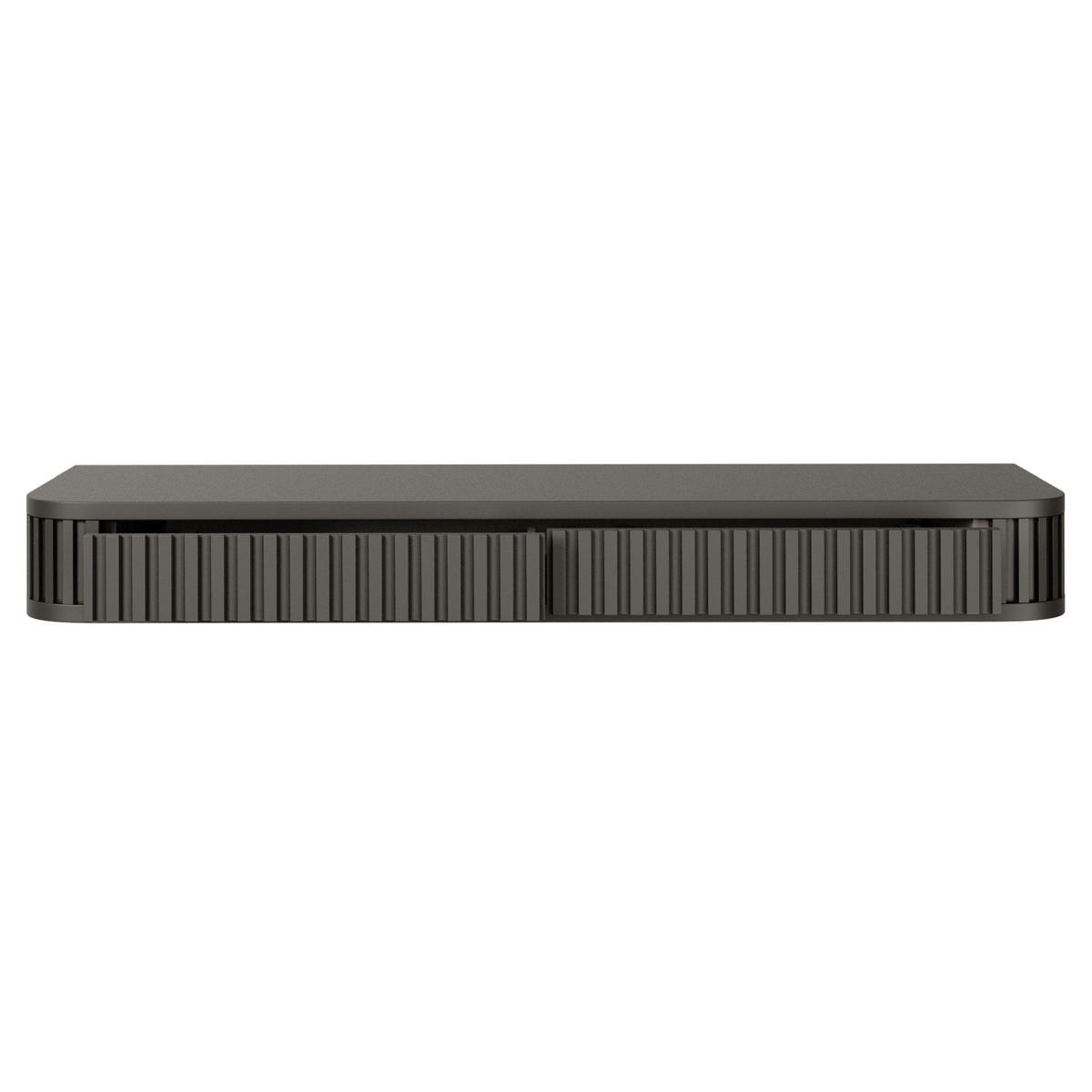 WANDKONSOLE Ovarlo Schwarz mit 2 Schubladen 113 cm - Schwarz, Holzwerkstoff (113.2/13/38cm) - Selsey