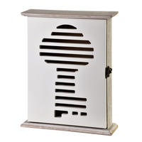 SCHLÜSSELKASTEN Stacy Weiß 20/6/24.5 cm Holz - Weiß, Holz (20/24.5/6cm) - Mondex