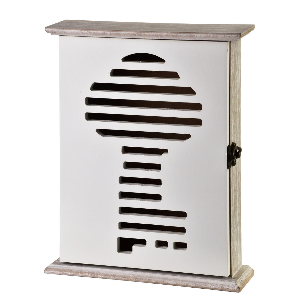 SCHLÜSSELKASTEN Stacy Weiß 20/6/24.5 cm Holz - Weiß, Holz (20/24.5/6cm) - Mondex