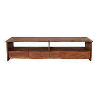 LOWBOARD DAHLIA - Braun/Akaziefarben, Akazienholz/Holz (190/50/45cm) - SAM
