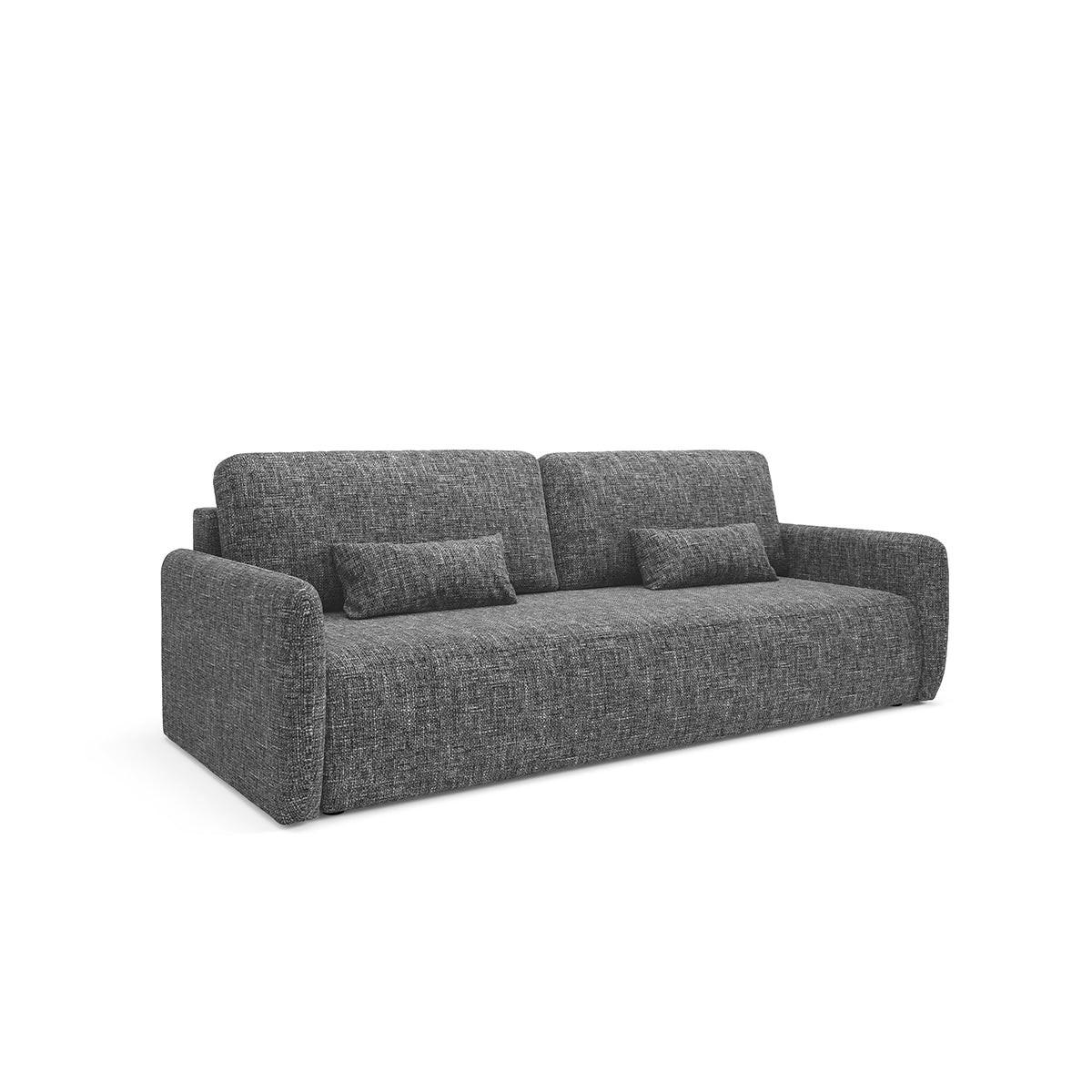 SOFA Lazare 3 Sitzplätze Dunkelgrau - Grau, Holz (217/86/102cm) - Petits-meubles