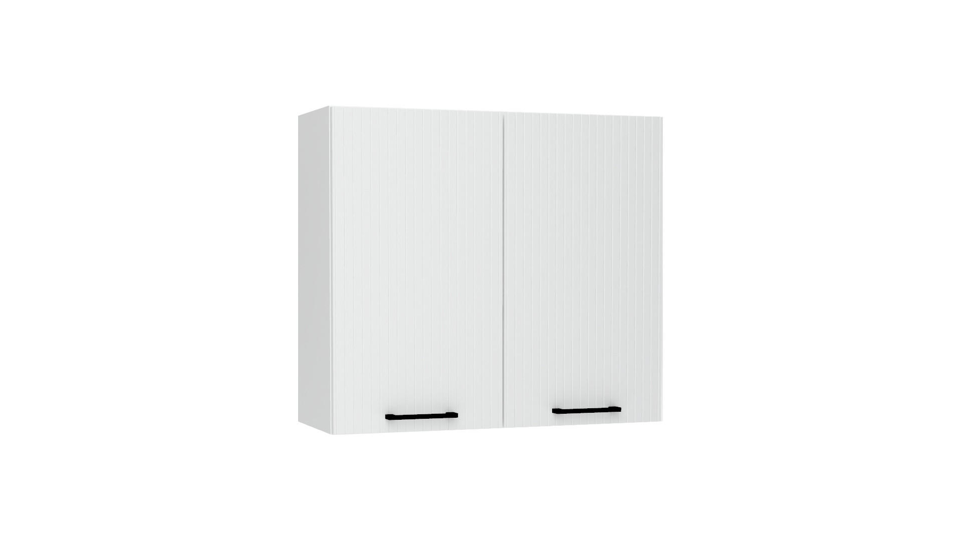 HÄNGESCHRANK - W80 ( S2100/79 ) - KATE - Stilvolle Wandlösung - Weiß, Holz/Metall (80/72/30cm) - ROYAL24_MARKT