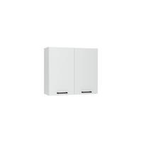 HÄNGESCHRANK - W80 ( S2100/79 ) - KATE - Stilvolle Wandlösung - Weiß, Holz/Metall (80/72/30cm) - ROYAL24_MARKT