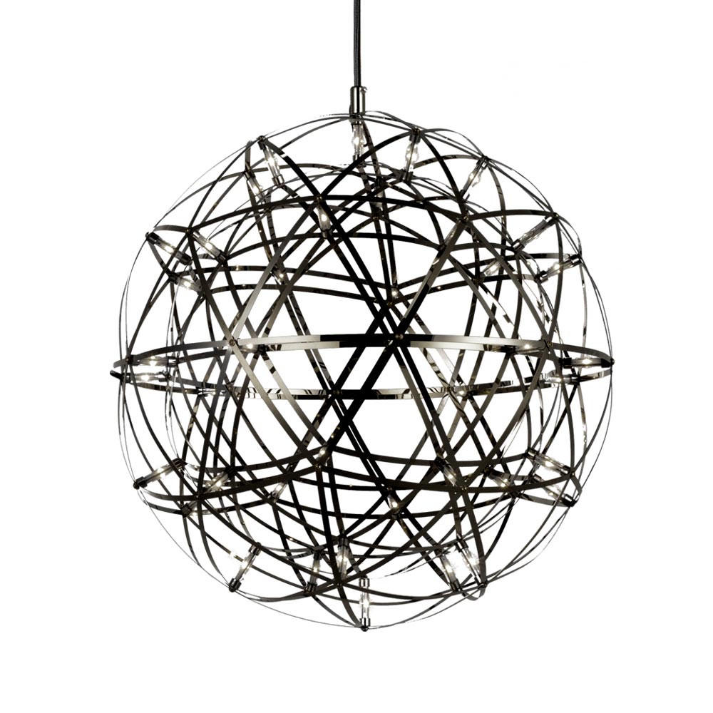 LED-HÄNGELAMPE Atom Schwarzchrom Ø 50cm - Schwarz, Metall (50/50/50cm) - s.luce