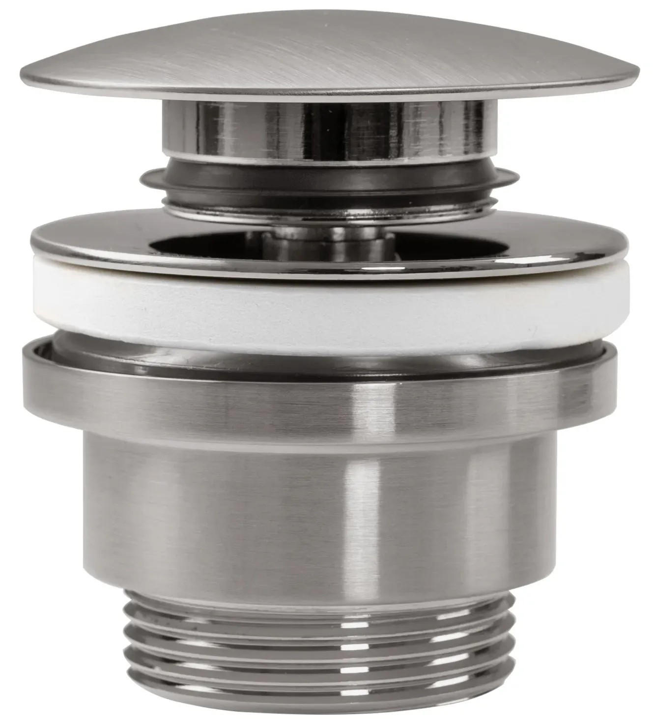 WASCHBECKENSTÖPSEL Universal Click-clack Rea Nickel Gebürstet Inox - Nickelfarben, Metall (6.4/13/6.4cm) - REA