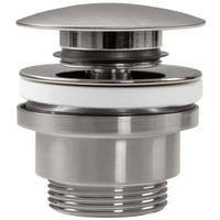WASCHBECKENSTÖPSEL Universal Click-clack Rea Nickel Gebürstet Inox - Nickelfarben, Metall (6.4/13/6.4cm) - REA
