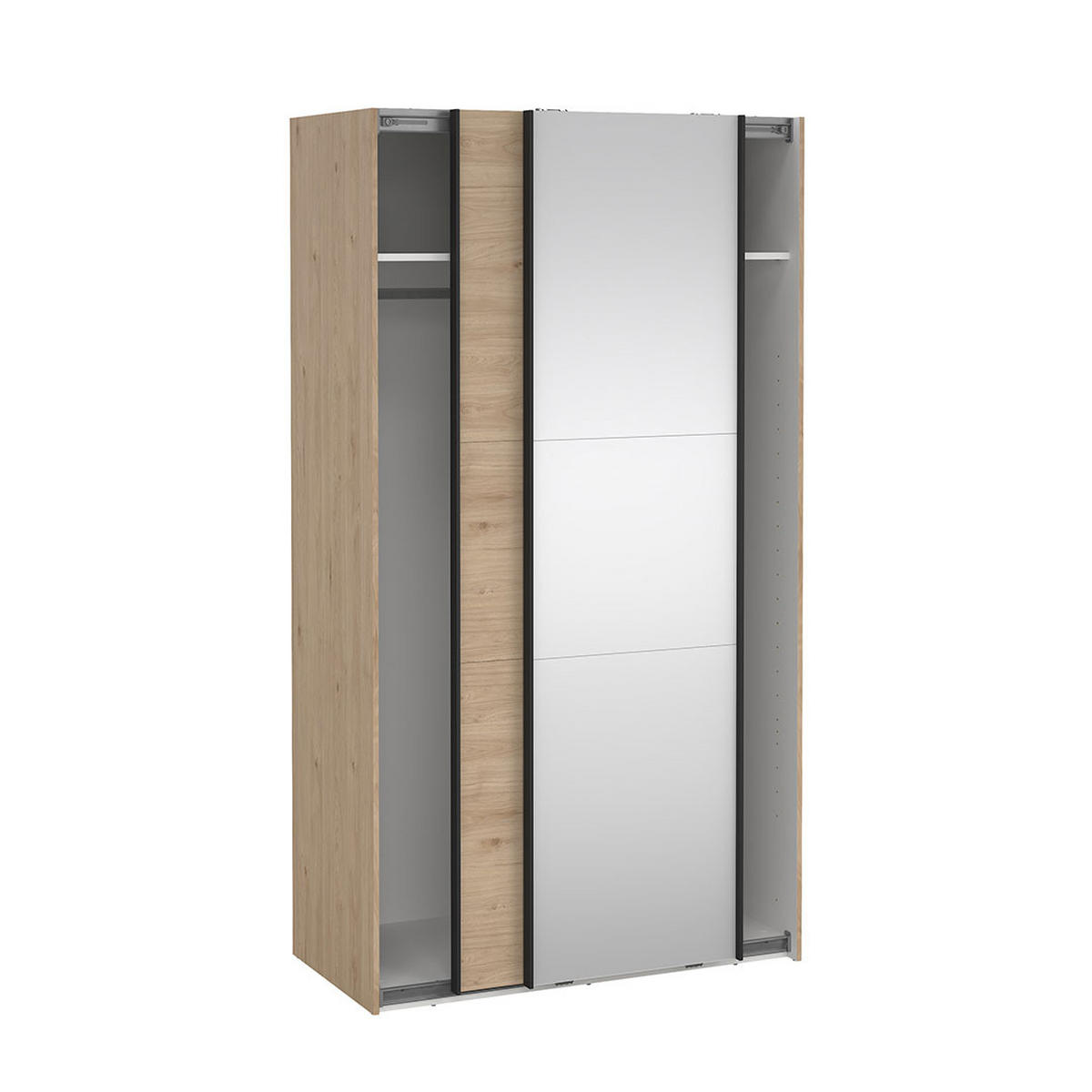 SCHIEBETÜRENSCHRANK, Como, Eiche, Holzwerkstoff, 119 x 67 x 221 cm - Eichefarben, Holzwerkstoff (119/221/67cm) - ebuy24