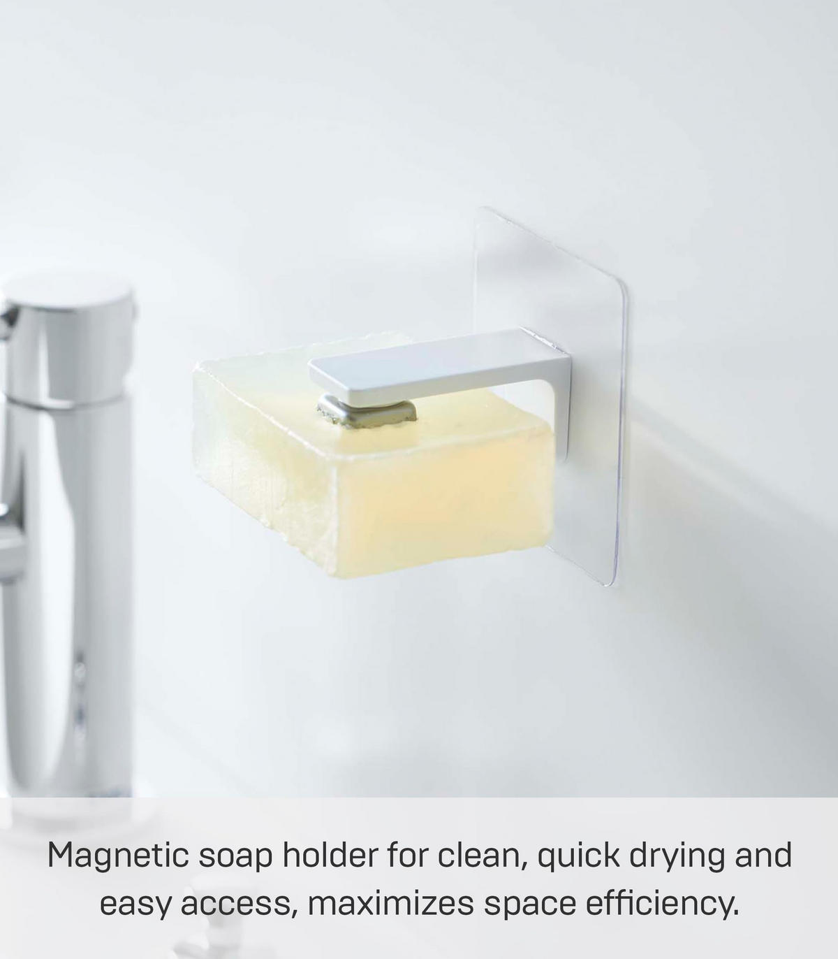 WANDSEIFENHALTER Magnet weiß 7/7/5,5 cm - Weiß, Kunststoff (7/7/5.5cm) - Yamazaki