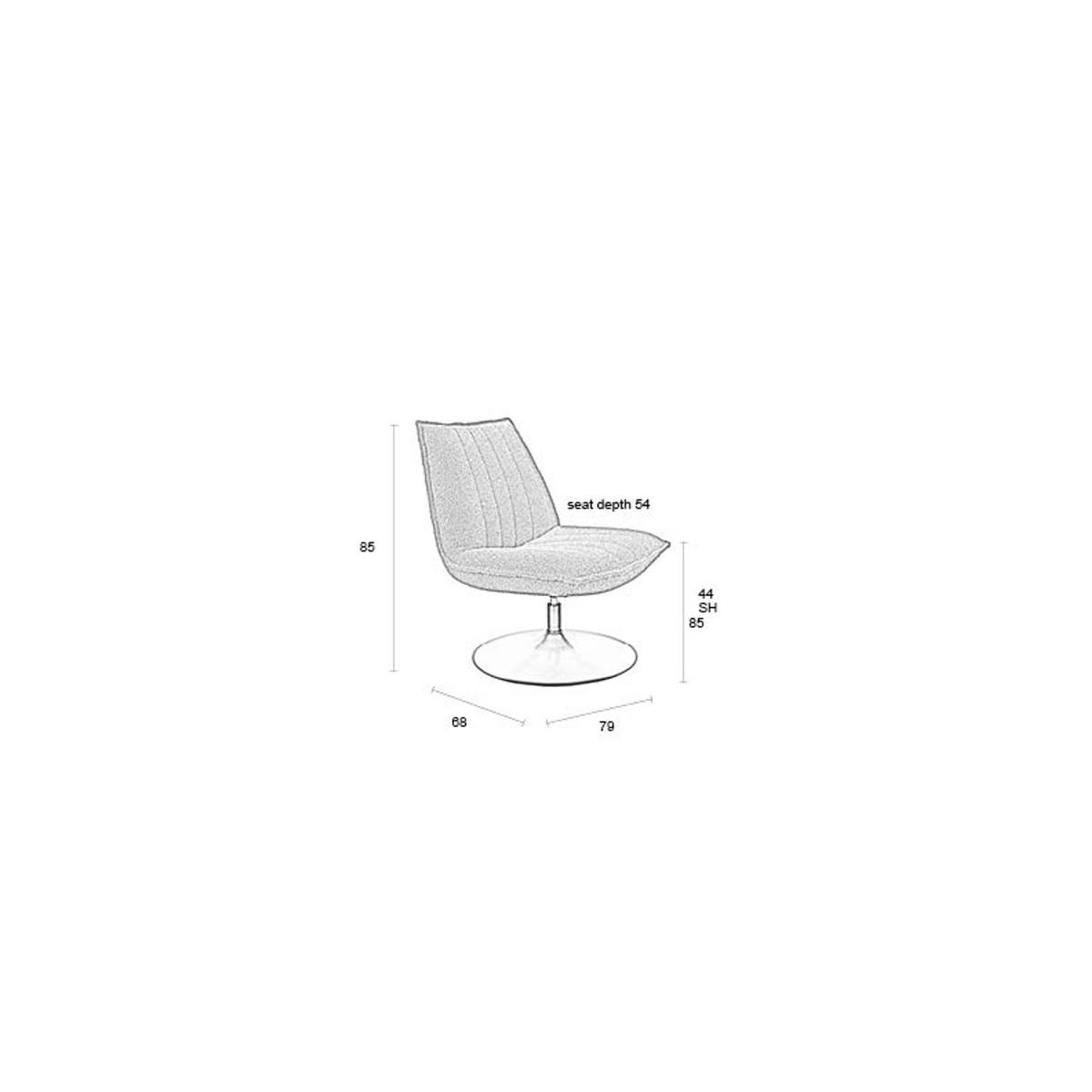 SESSEL Jax Bouclé Weiß - Creme/Weiß, Textil (68/85/79cm) - Housecraft Living