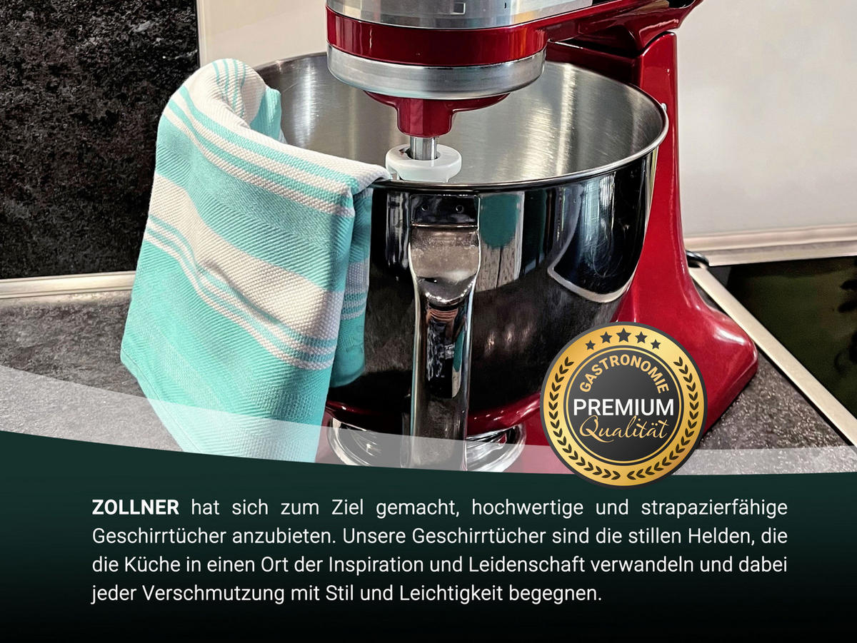 GESCHIRRTÜCHER, 4er-Set, 50x70 cm, 100% Baumwolle, Grün - Mintgrün, Textil (50/70cm) - Zollner
