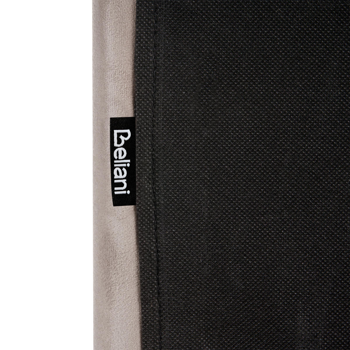 BETT mit Lattenrost 160/200 cm Taupe Rouen - Taupe/Schwarz, Textil (160/200cm) - Beliani