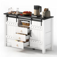 SIDEBOARD 120/40/80 cm Weiß aus MDF mit Schiebetüren - Weiß, Holzwerkstoff (120/80/40cm) - OKWISH