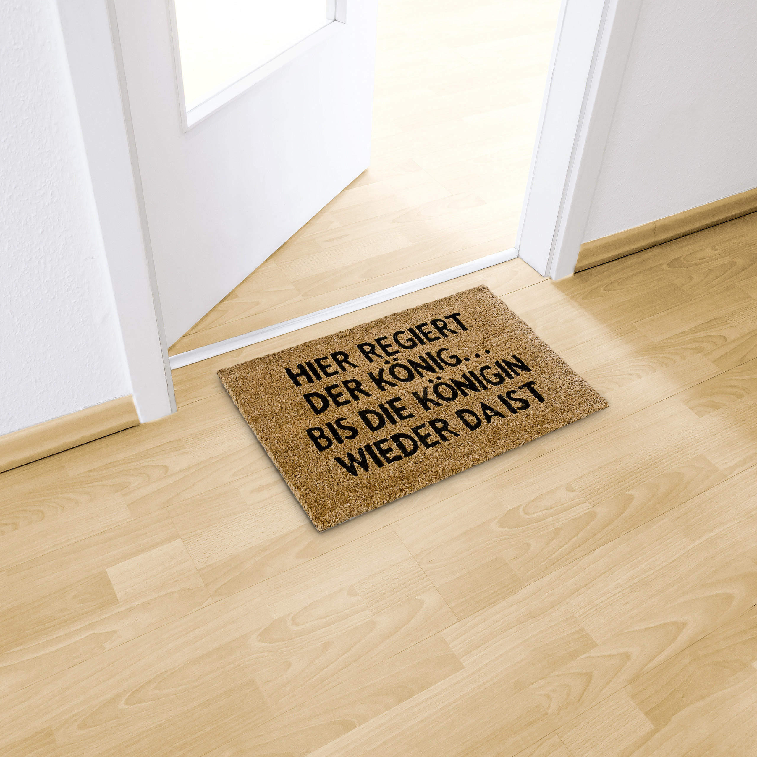 FUßMATTE - Hellbraun, Kunststoff/Textil (40/60cm) - Relaxdays