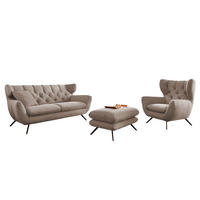 SITZGRUPPE CHARME Taupe - Taupe, Textil (200/94/95cm) - KAWOLA