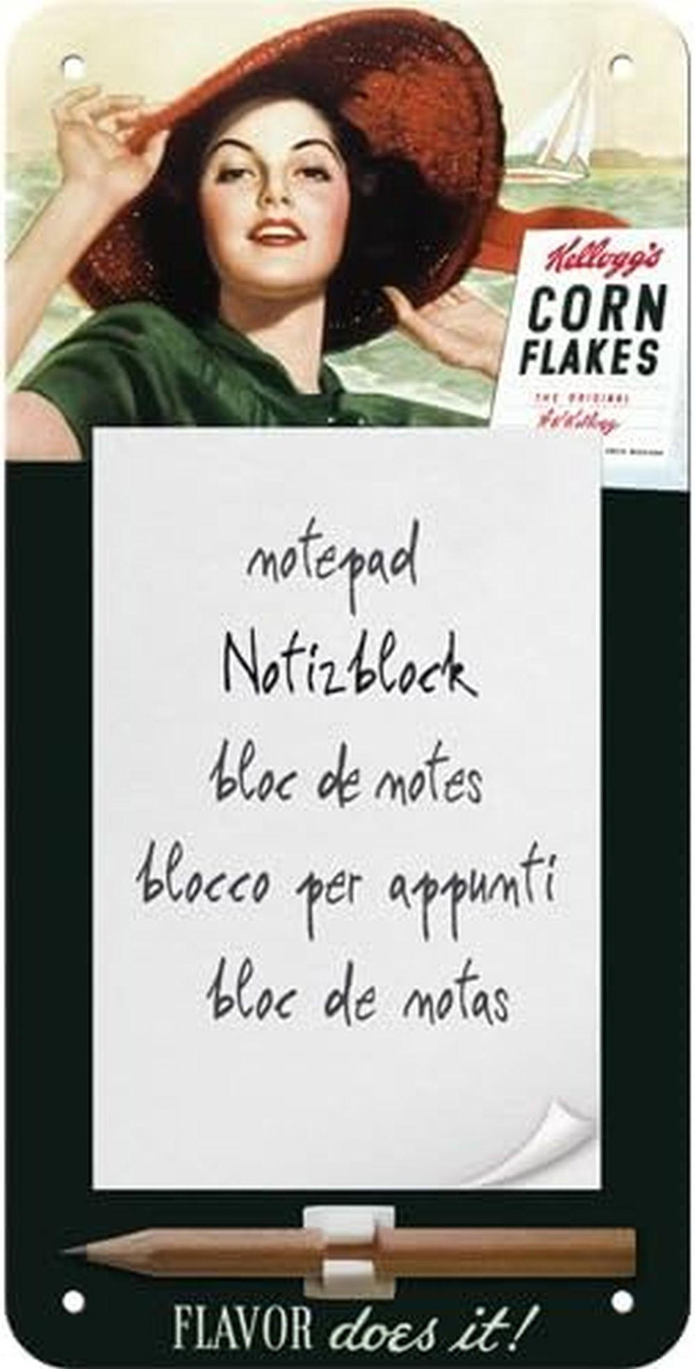 NOTIZBLOCKSCHILD Kellogg's Flavor Does It - Multicolor, Metall (10/1/0.9cm) - Nostalgic-Art