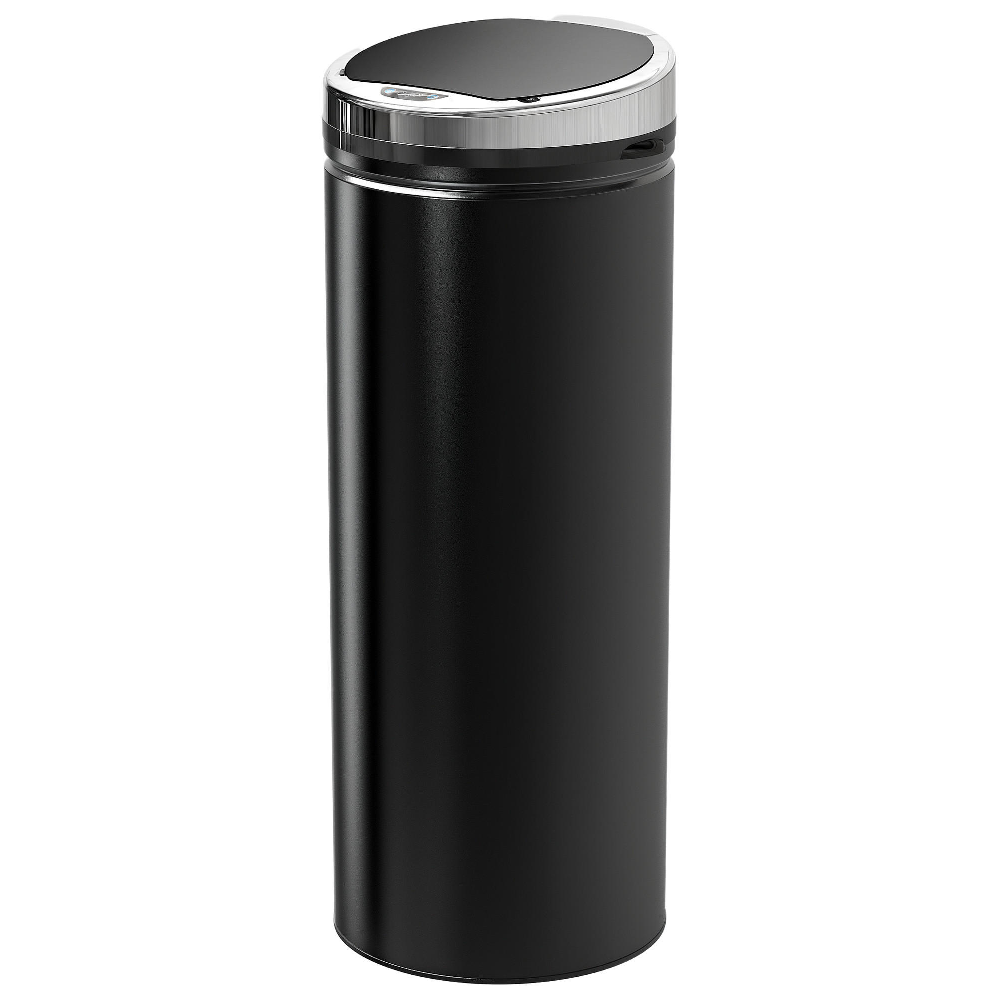 MÜLLEIMER DE-08949 50 L, automatisch mit Bewegungssensor Schwarz - Schwarz, Metall (30.5/81.5/30.5cm) - ComfortXL