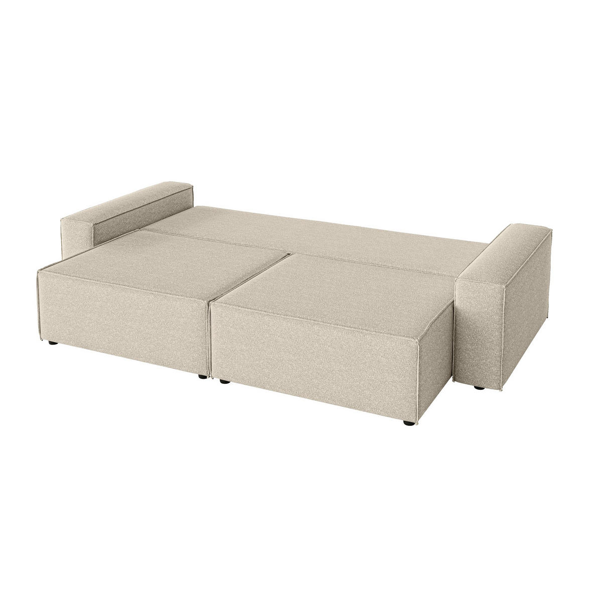 SOFA Lummo Mi mit Schlaffunktion, Beige - Beige, Textil (246/70/185cm) - Fedve