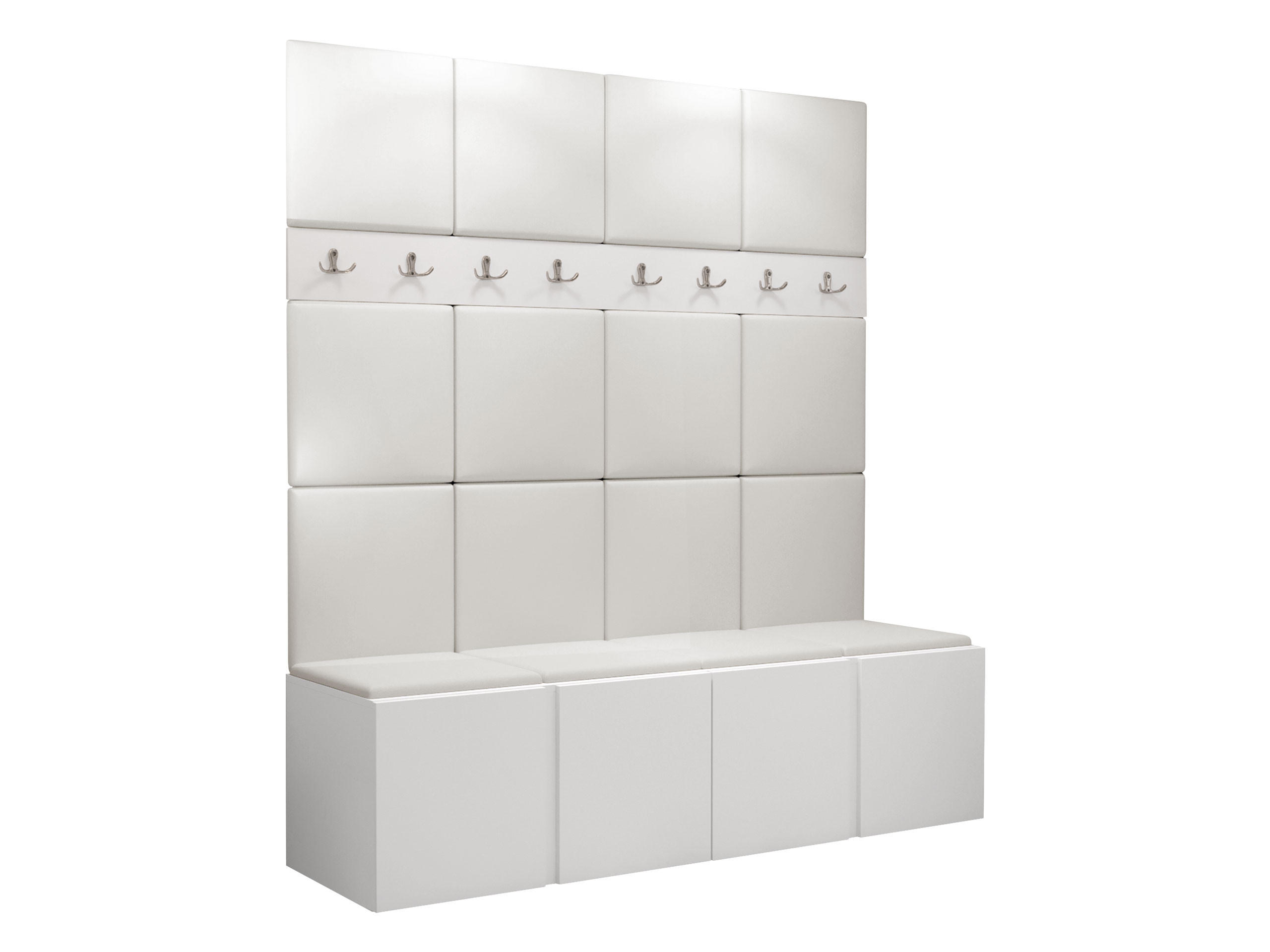 GARDEROBEN-SET Orion V - Weiß, Holzwerkstoff/Kunststoff (168/186/46cm) - MIRJAN24