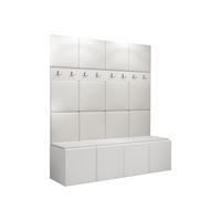 GARDEROBEN-SET Orion V - Weiß, Holzwerkstoff/Kunststoff (168/186/46cm) - MIRJAN24