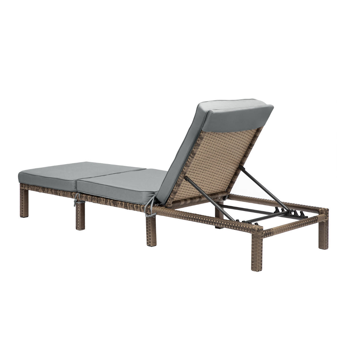 GARTENLIEGE PEACH - Braun, Kunststoff (66/22/196cm) - SVITA