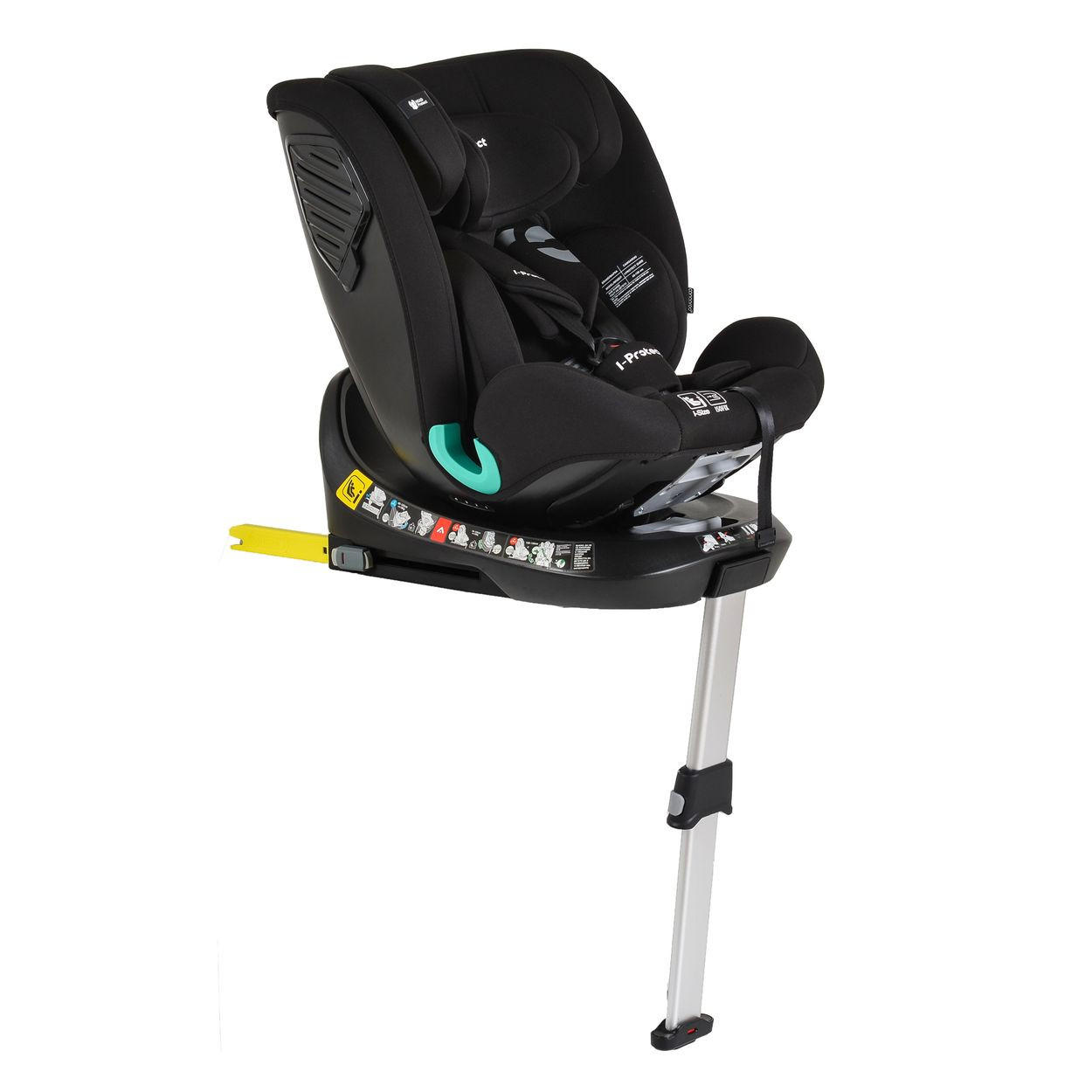 KINDERSITZ i-Protect i-Size schwarz (40-150cm) Gruppe 0+/1/2/3 Stützfuß Isofix - Schwarz, Kunststoff (45/60/53cm) - Cangaroo