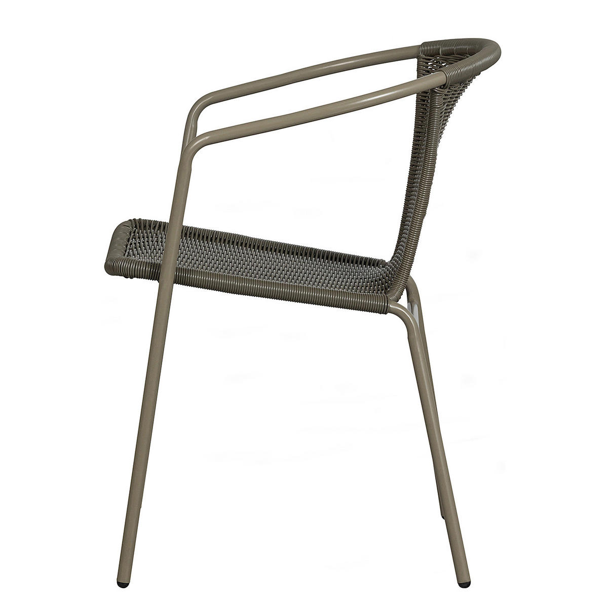 GARTENSTUHL - 4er-Set - Kunststoff - Olivgrün, Kunststoff/Metall (75/56/54cm) - home24