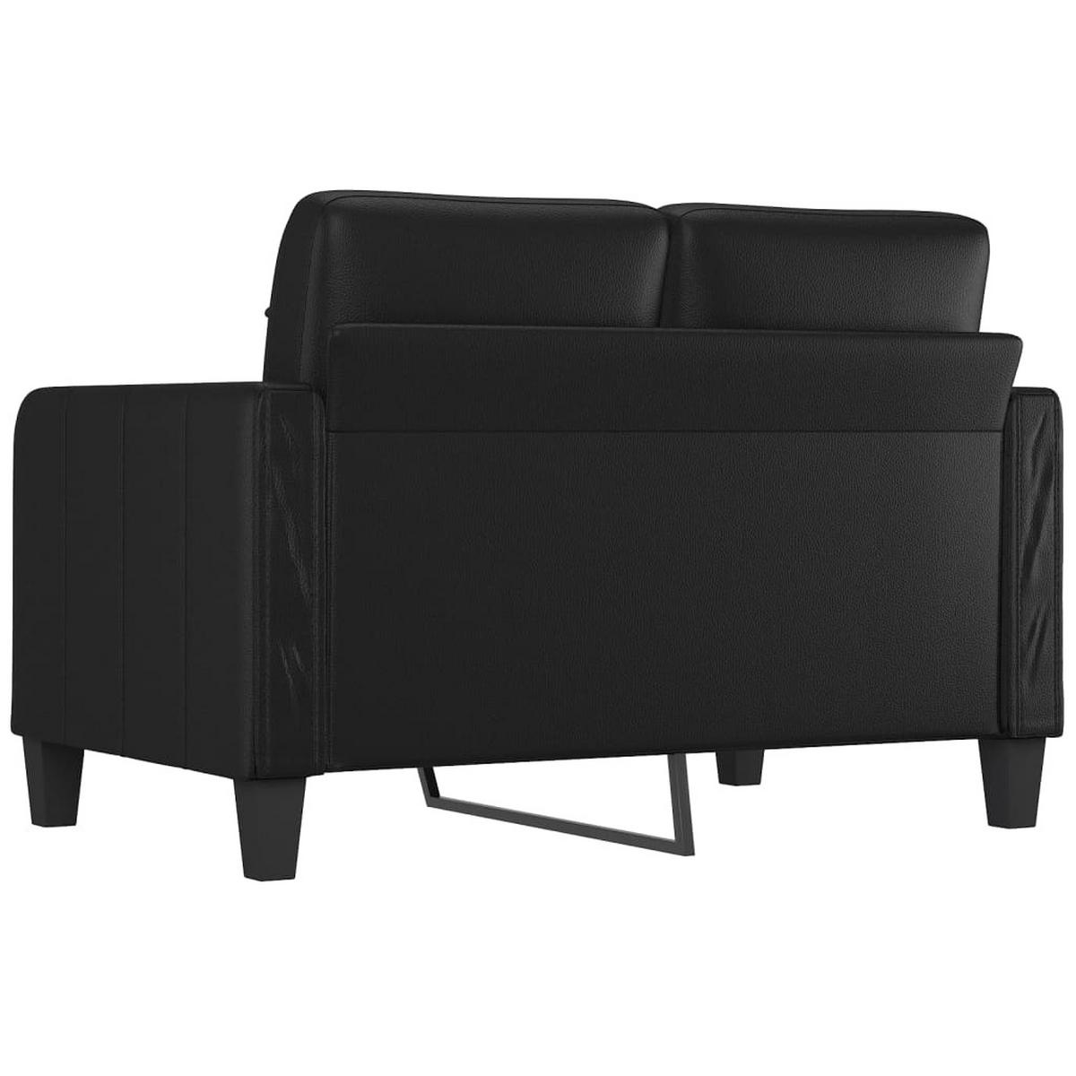 2-SITZER-SOFA Flöha - Schwarz, Leder (138/80/77cm) - Nettlife