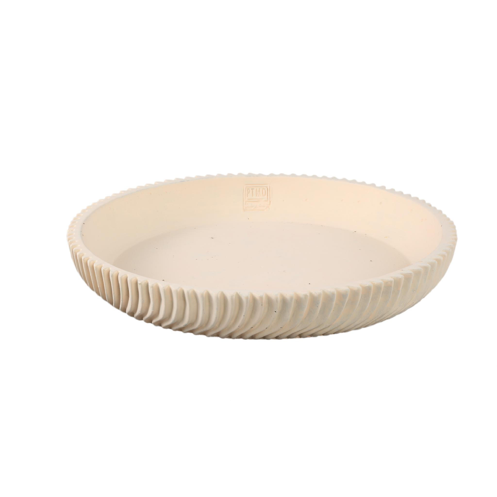 SCHALE Lianna Beige 40/40/6cm - Beige, Stein (6cm) - PTMD Collection
