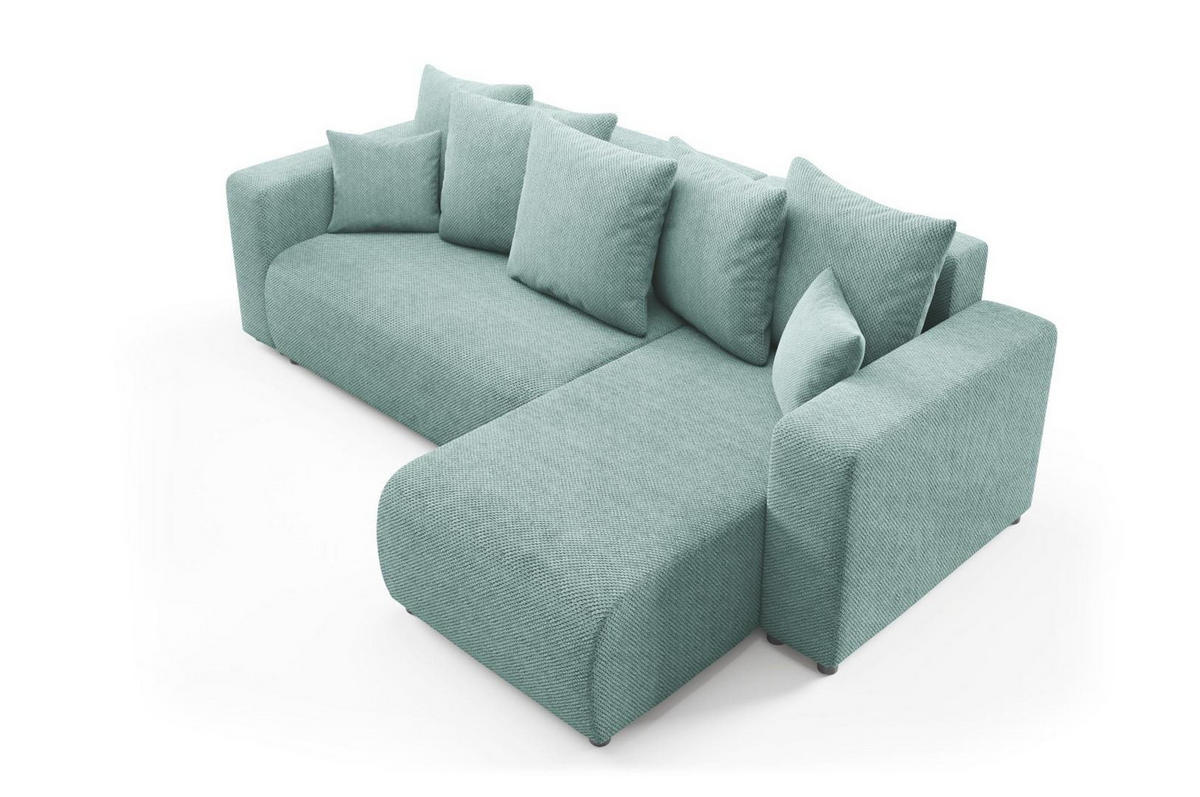 ECKSOFA mit Schlaffunktion Türkis - Türkis, Textil (247/145cm) - Furnisell
