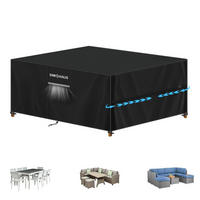 ABDECKHAUBE für Gartenmöbel 230 x 180 x 80 cm Schwarz - Schwarz, Kunststoff (180/80/230cm)