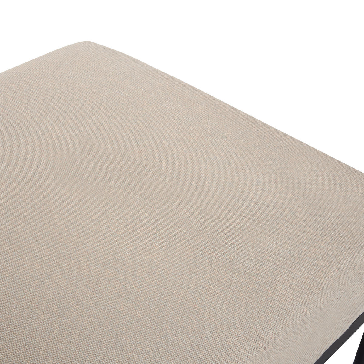 ČALOUNĚNÉ LEHÁTKO CHAISE LONGUE Umělý len Zlatohnědé Malmos - černá/zlatá, textil (172/47/73cm) - Beliani