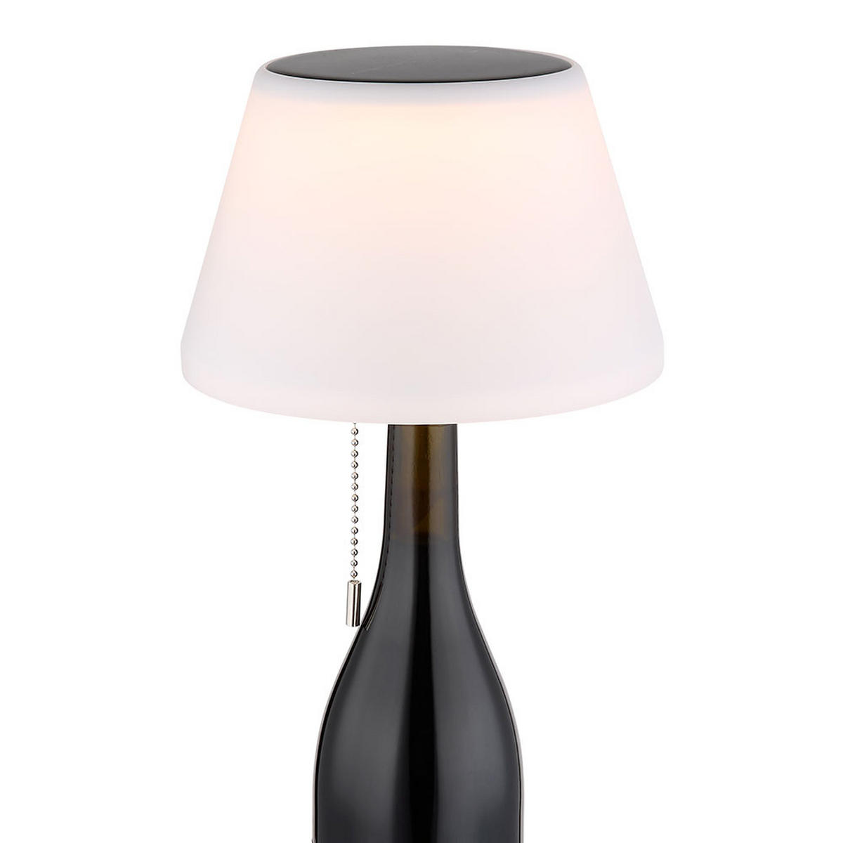 LED SOLAR AUSSENLEUCHTE Flaschenlampe Opal - Weiß, Metall (20/20/23cm) - Globo Lighting