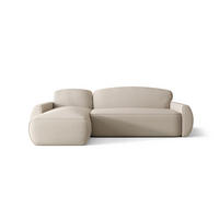 ECKSOFA mit Schlaffunktion LUCAS Curio 09 Links - Ecru, Textil (240/145cm) - Bedante