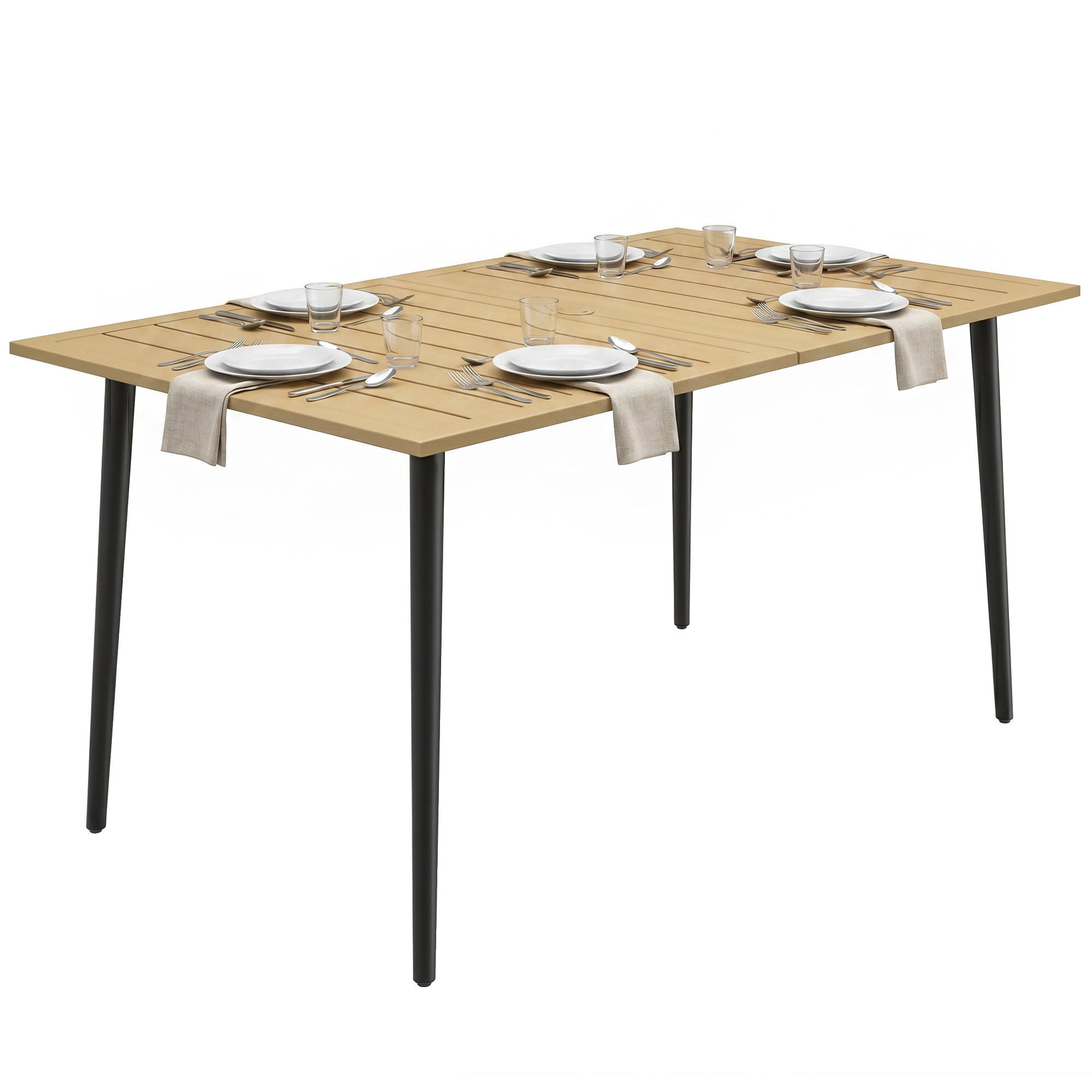 GARTENTISCH Braun 150.0/90.0/73.0cm - Braun, Metall (150/90/73cm)