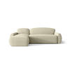 ECKSOFA mit Schlaffunktion LUCAS Quelle 02 Links - Ecru, Textil (240/145cm) - Bedante