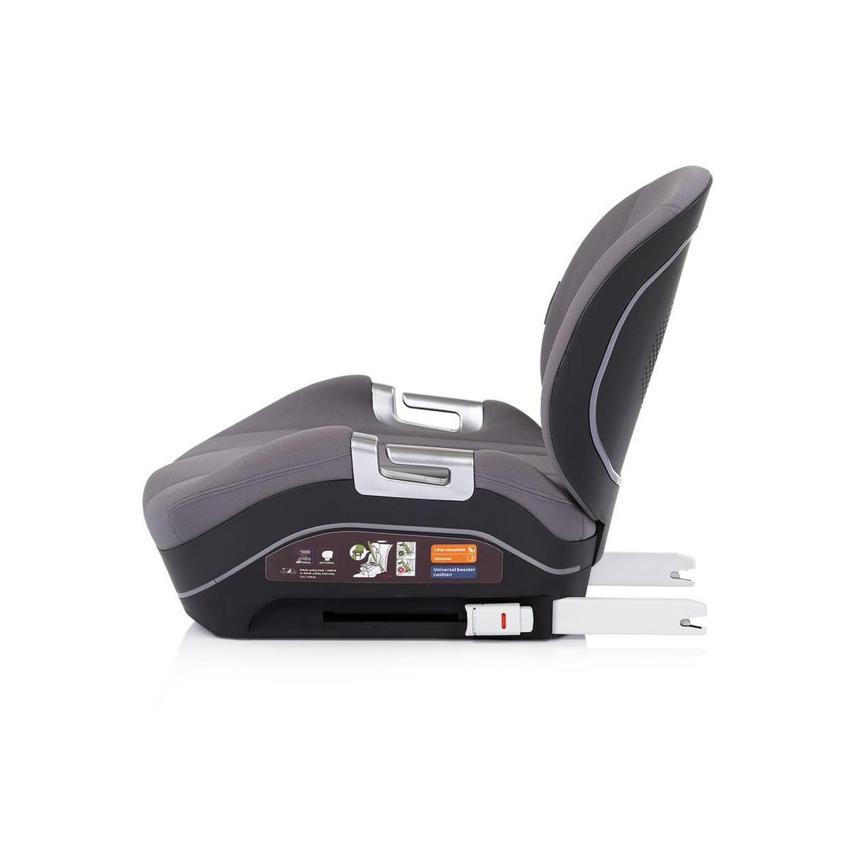 SITZERHÖHUNG Genesis i-Size grau 125-150 cm Isofix, Rückenlehne - Grau, Kunststoff (46/42/40cm) - Chipolino