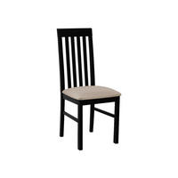 STUHL Nilo I, Holzfarbe: Schwarz - Beige/Schwarz, Holz (43/96/48cm) - MIRJAN24