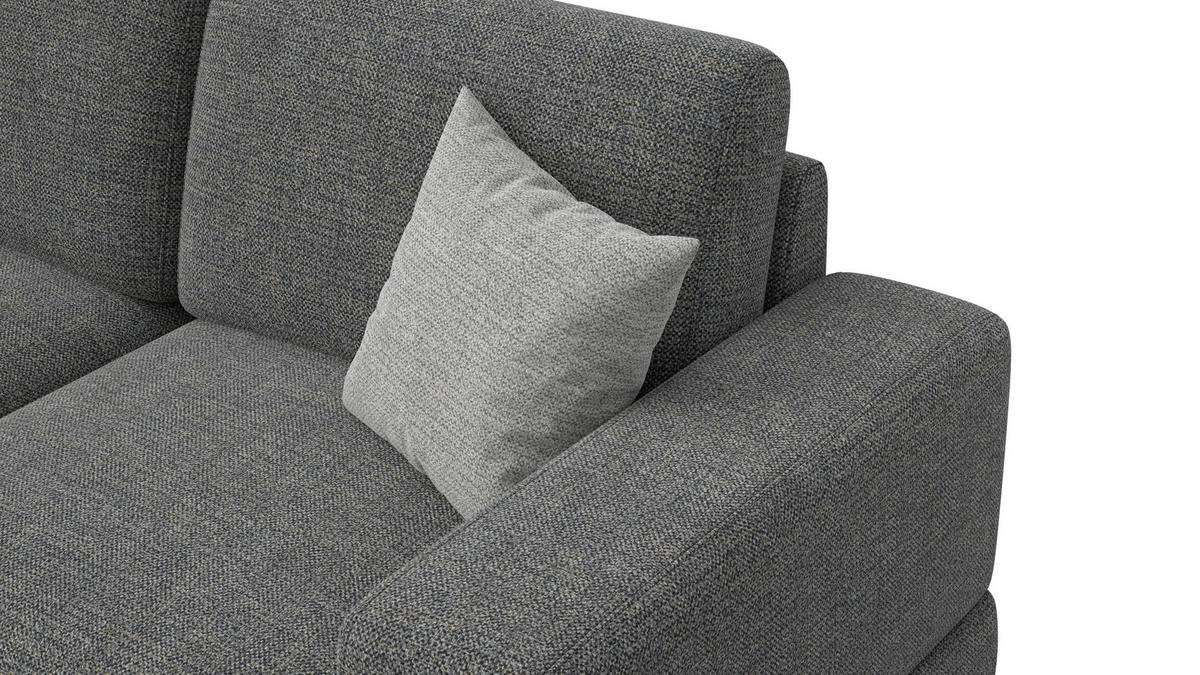 ECKSOFA OTTO 4-Sitzer, anthracit - Schwarz/Grau, Holz/Textil (279/159cm) - Courtois Laville