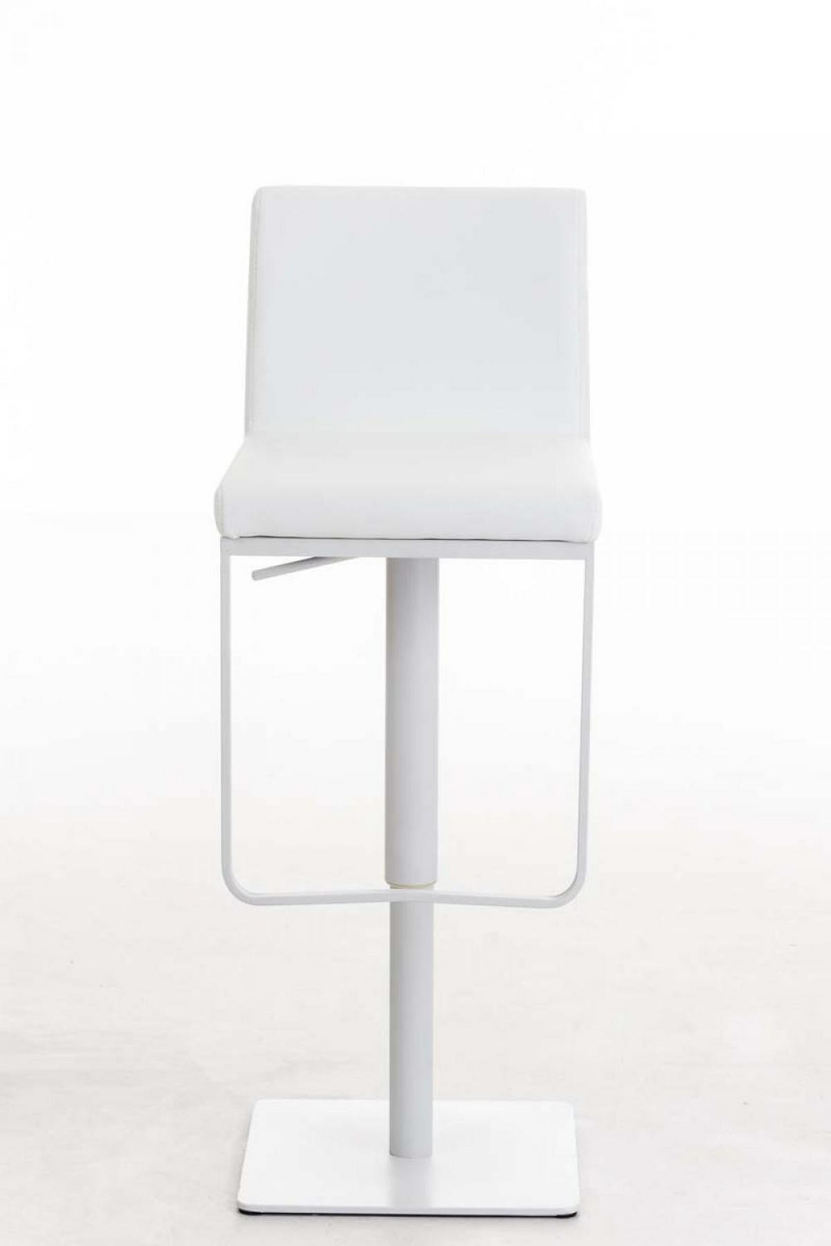 BARHOCKER 2er Set Lederlook Weiß - Weiß, Textil/Metall (42/86/44cm) - CLP