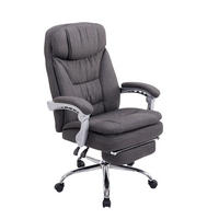 BÜROSTUHL XL Troja, Stoff Dunkelgrau - Dunkelgrau, Textil/Metall (67/122/67cm) - TPFLiving