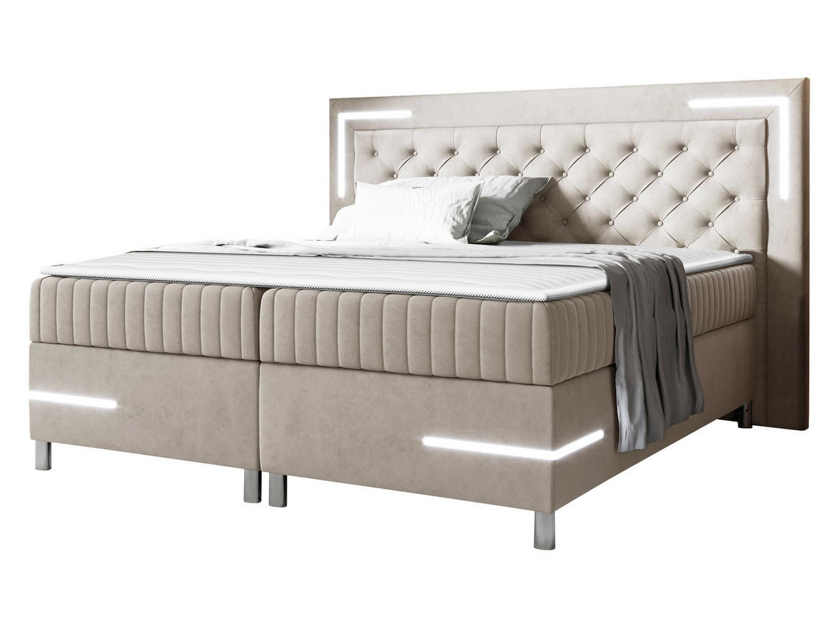 BOXBETT Tenosi 5 LED - Beige, Holz (120/200cm) - MIRJAN24