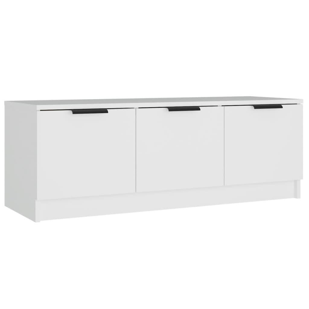 TV-SCHRANK Weiß 102x35x36,5 cm Holzwerkstoff - Weiß, Holzwerkstoff (102/36.5/35cm) - furnicato